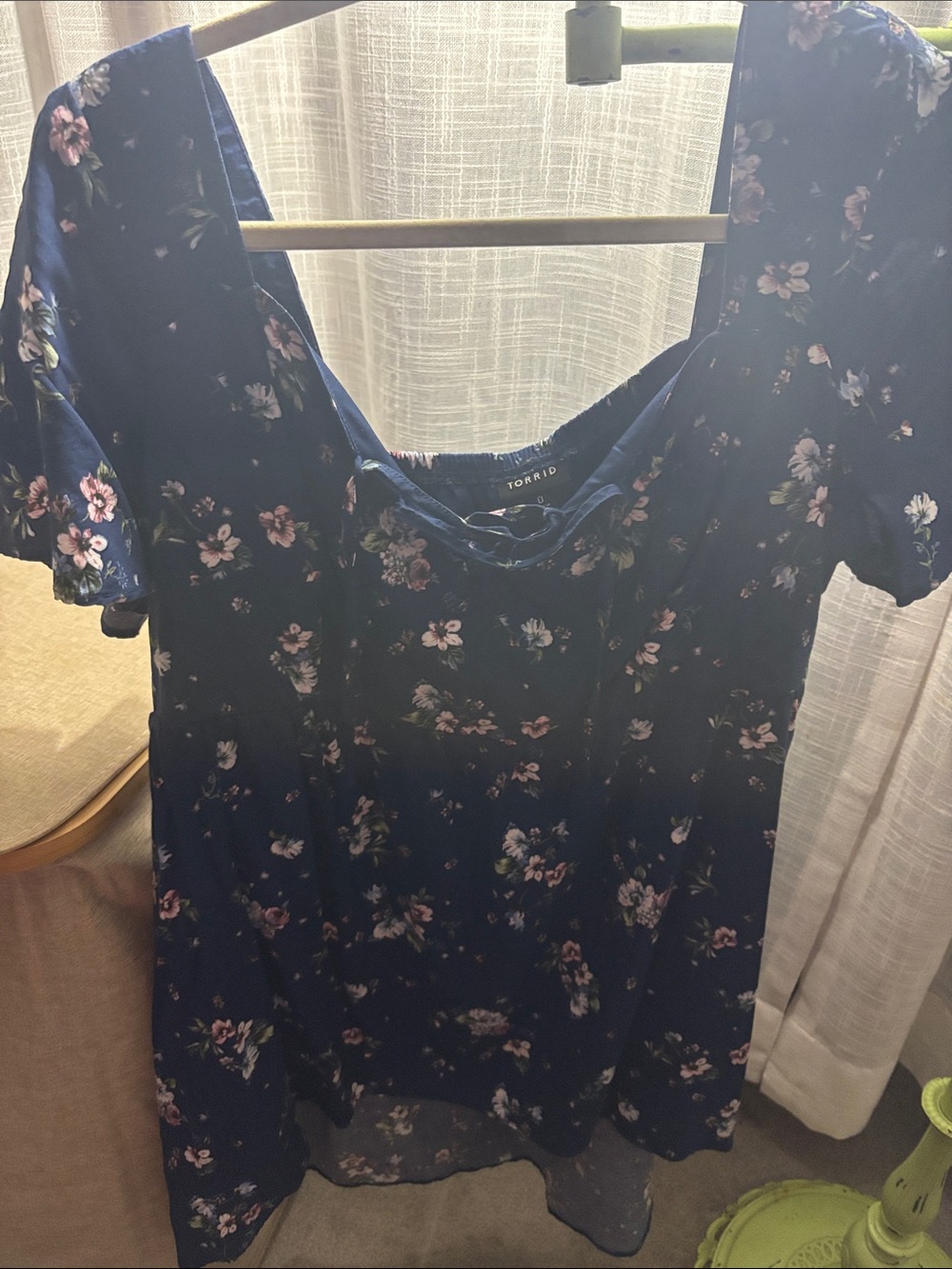 torrid Navy Floral Scoop Neck Tunic